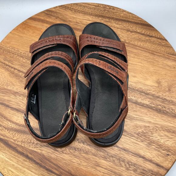 Ecco Flutter Sandals Womens Size 9 / 40 Brown Leather Strappy Comfort Casual - Picture 5 of 8